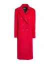 Gaudì Woman Coat Red Size 6 Polyester, Elastane In Red