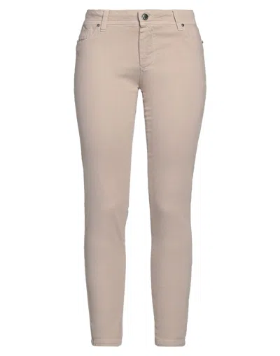 Gaudì Woman Jeans Beige Size 27 Cotton, Elastane
