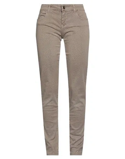 Gaudì Woman Jeans Khaki Size 29 Cotton, Elastane In Beige