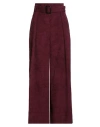 Gaudì Woman Pants Purple Size 8 Polyester, Polyamide, Elastane In Burgundy