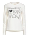 Gaudì Woman T-shirt White Size M Cotton, Elastane In Neutral