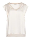 Gaudì Woman Top Cream Size 2 Viscose In White