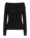 Gaudì Woman Turtleneck Black Size M Viscose, Polyamide In Black