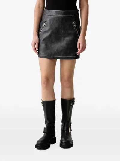 Gaudì Zip-detail Mini Skirt In Black