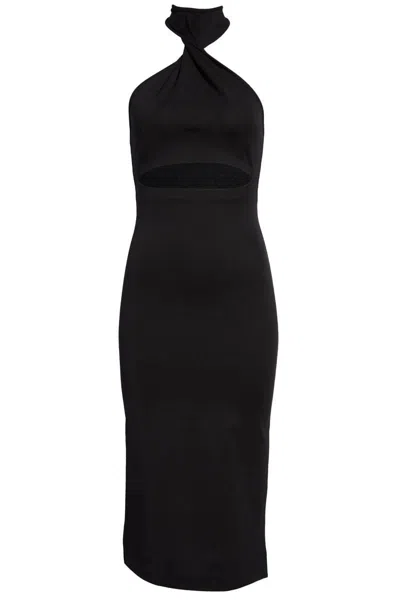 Gauge81 'abile' Compact Knit Midi Dress In Black
