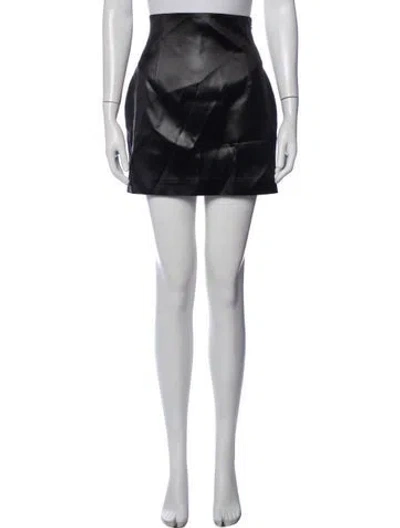 Pre-owned Gauge81 Acetate Mini Skirt In Black