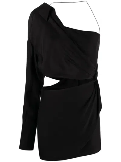 Gauge81 Arica One-shoulder Minidress In Black