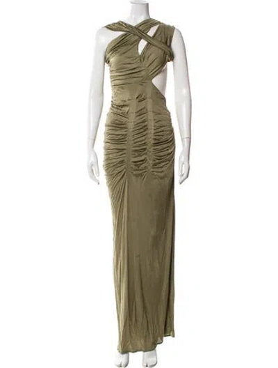 Pre-owned Gauge81 Asymmetrical Long Dress In Green