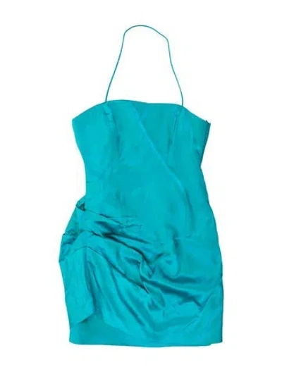Pre-owned Gauge81 Asymmetrical Mini Dress In Blue
