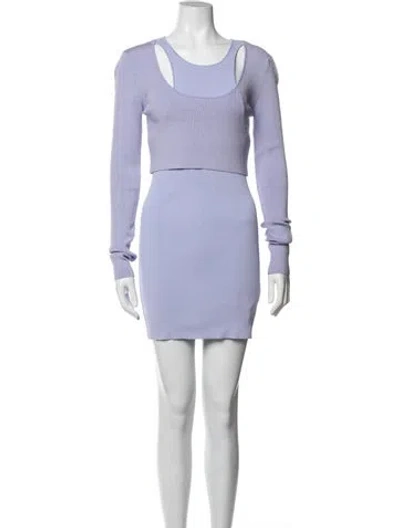 Pre-owned Gauge81 Asymmetrical Mini Dress In Purple