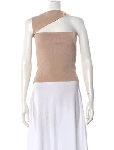Pre-owned Gauge81 Asymmetrical Sleeveless Crop Top W/ Tags In Neutral
