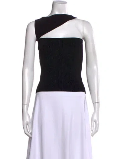 Pre-owned Gauge81 Asymmetrical Sleeveless Top In Black