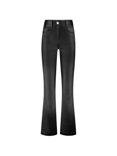Gauge81 Athy Coated Flared Trousers In Black