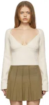 Gauge81 Beige Kold V-neck Sweater In Ecru