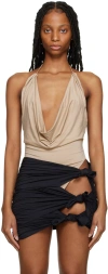 Gauge81 Beige Manaus Bodysuit In Quicksand