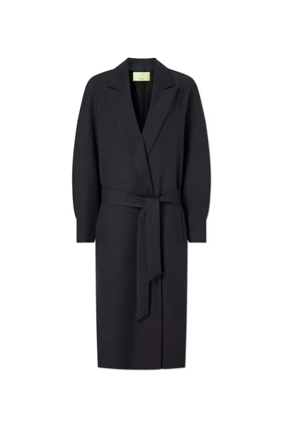 Gauge81 Peak-lapels Belted Coat In Grey