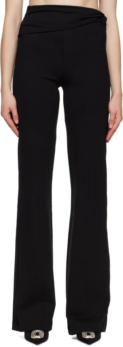 Gauge81 Afega Wrap-waist Stretch-jersey Trousers In 100 Black