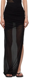 GAUGE81 BLACK TIROI MAXI SKIRT