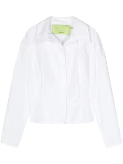 Gauge81 Cabos Cropped Cotton Shirt In Neutrals
