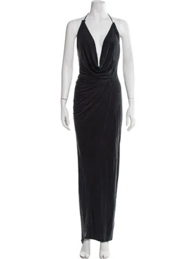 Pre-owned Gauge81 Cowl Neck Long Dress In Black