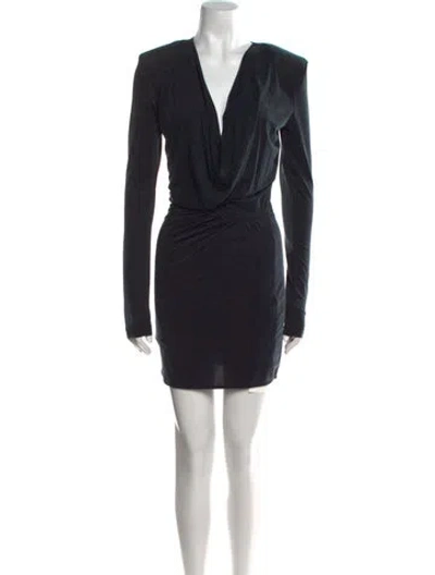 Pre-owned Gauge81 Cowl Neck Mini Dress In Black