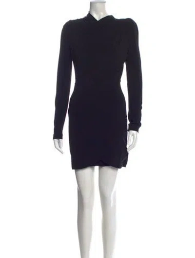 Pre-owned Gauge81 Cowl Neck Mini Dress In Black