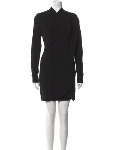 Pre-owned Gauge81 Cowl Neck Mini Dress In Black