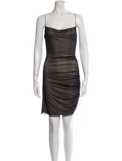 Pre-owned Gauge81 Cowl Neck Mini Dress In Neutrals