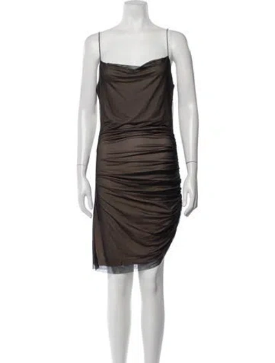 Pre-owned Gauge81 Cowl Neck Mini Dress W/ Tags In Neutrals