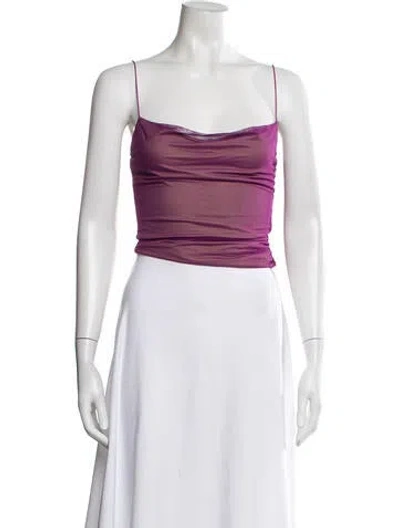Pre-owned Gauge81 Cowl Neck Sleeveless Crop Top In Pink