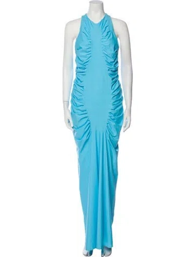 Pre-owned Gauge81 Crew Neck Long Dress In Blue