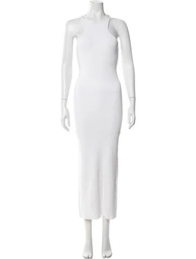 Pre-owned Gauge81 Crew Neck Long Dress In White