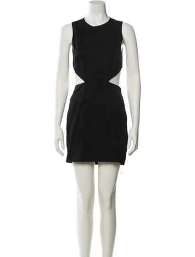 Pre-owned Gauge81 Crew Neck Mini Dress In Black