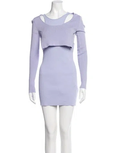 Pre-owned Gauge81 Crew Neck Mini Dress In Purple