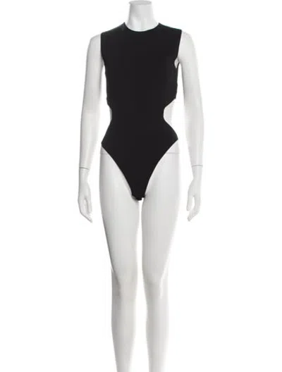 Pre-owned Gauge81 Crew Neck Sleeveless Bodysuit In Black