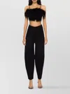 Gauge81 Elastic Waistband Wide Leg Trousers In Black