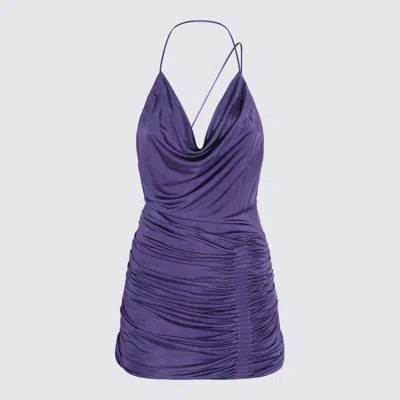 Gauge81 Adana Ruched Jersey Mini Dress In Violet