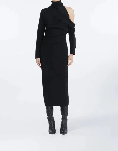 Pre-owned Gauge81 Gauge 81 Teresa Midi Dress For Women In Black