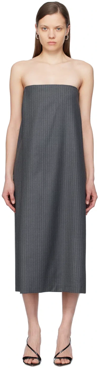 Gauge81 Gray Sidi Midi Dress In Smoke