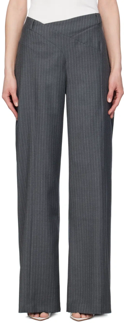 Gauge81 Gray Tora Trousers In Smoke