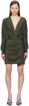 Gauge81 Green Asuka Minidress In Camouflage