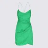 Gauge81 Green Silk Mini Dress