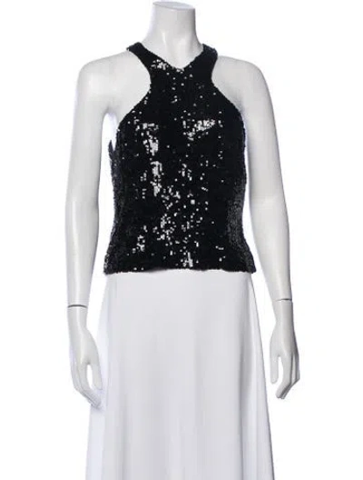 Pre-owned Gauge81 Halterneck Sleeveless Crop Top In Black