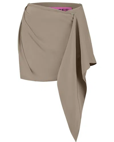 Gauge81 Himeji Silk Mini Skirt In Neutral