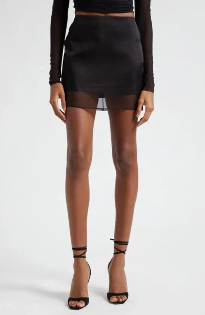 Gauge81 Karoo Mesh Miniskirt In Black
