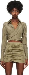 Gauge81 Khaki Sabinas Blouse In 242cumin