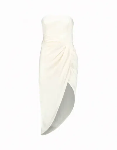 Gauge81 Lica Midi Linen Dress In Ivory In White