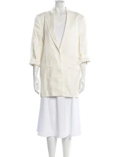 Pre-owned Gauge81 Linen Blazer In White