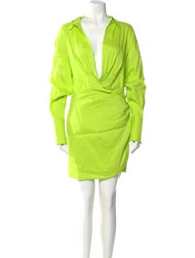 Pre-owned Gauge81 Linen Knee-length Dress In Green