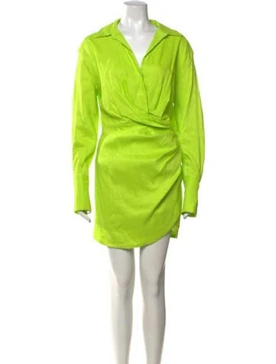Pre-owned Gauge81 Linen Mini Dress In Green